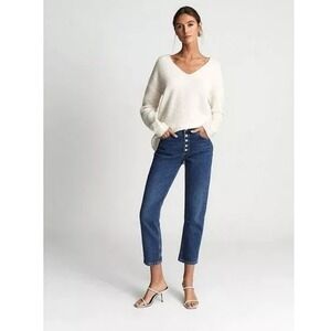 Reiss‎ Bailey High Rise Cropped Jeans Size 30 Women's